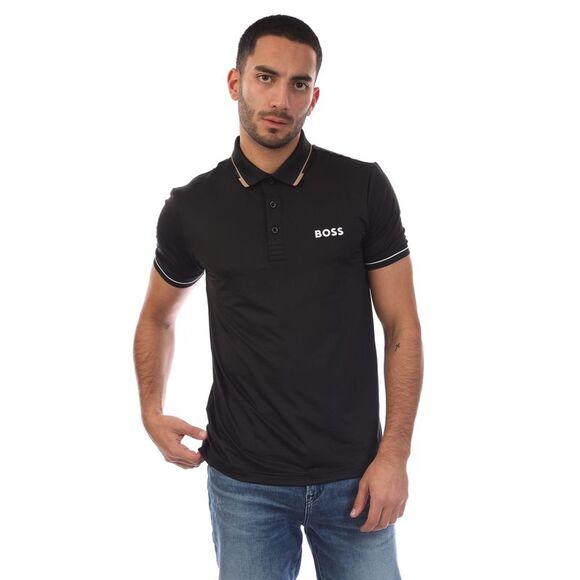 Boss Mens 4 Way Stretch Polo Shirt / Black